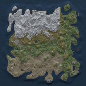 Thumbnail Rust Map: Procedural Map, Size: 4500, Seed: 945126593, 19 Monuments