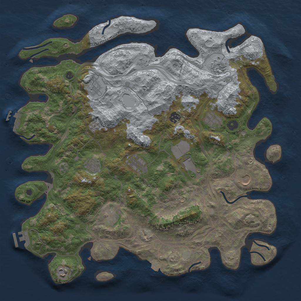 Rust Map: Procedural Map, Size: 4250, Seed: 1967457972, 19 Monuments