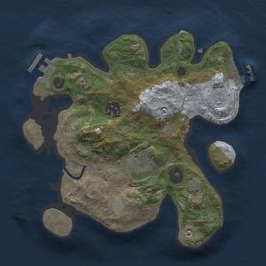 Thumbnail Rust Map: Procedural Map, Size: 2500, Seed: 1568312018, 9 Monuments