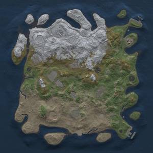 Thumbnail Rust Map: Procedural Map, Size: 4000, Seed: 31431, 19 Monuments