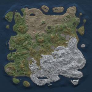 Thumbnail Rust Map: Procedural Map, Size: 4500, Seed: 1746325544, 19 Monuments