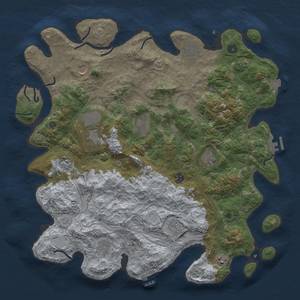 Thumbnail Rust Map: Procedural Map, Size: 4500, Seed: 1329329166, 19 Monuments