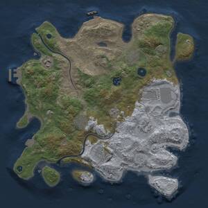 Thumbnail Rust Map: Procedural Map, Size: 3500, Seed: 503325291, 14 Monuments