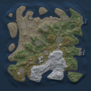 Thumbnail Rust Map: Procedural Map, Size: 3600, Seed: 12924, 15 Monuments