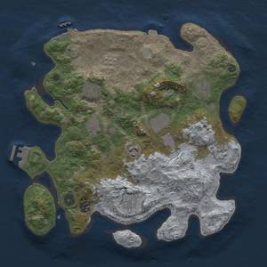 Thumbnail Rust Map: Procedural Map, Size: 3500, Seed: 4115820, 17 Monuments