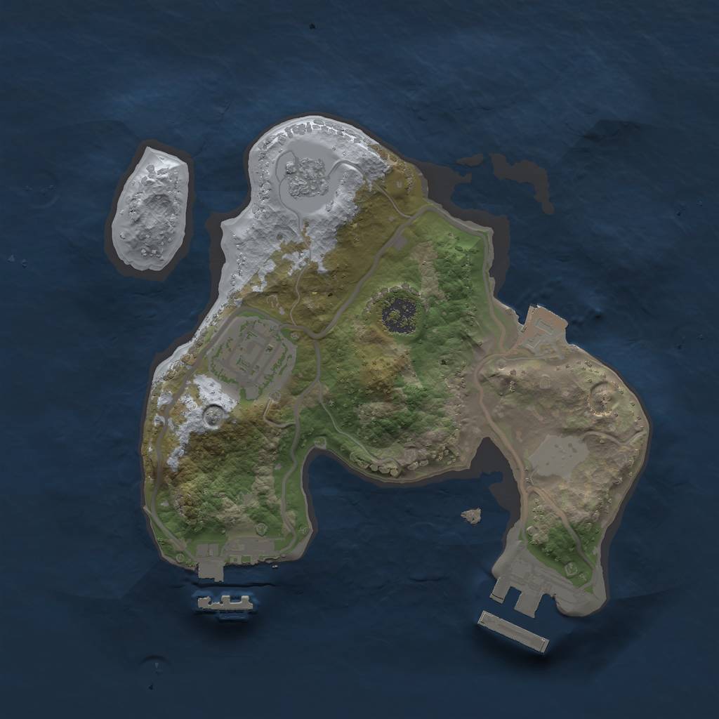 Rust Map: Procedural Map, Size: 2000, Seed: 76797524, 7 Monuments