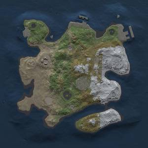 Thumbnail Rust Map: Procedural Map, Size: 2500, Seed: 2113186180, 9 Monuments