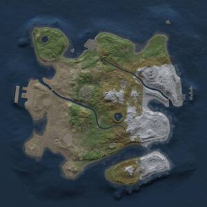 Thumbnail Rust Map: Procedural Map, Size: 2500, Seed: 2113186180, 6 Monuments