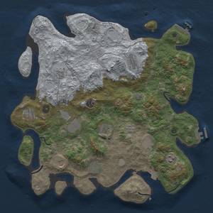 Thumbnail Rust Map: Procedural Map, Size: 4000, Seed: 92955180, 19 Monuments