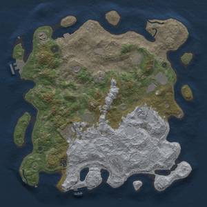 Thumbnail Rust Map: Procedural Map, Size: 4096, Seed: 18936777, 18 Monuments