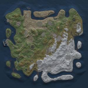 Thumbnail Rust Map: Procedural Map, Size: 4000, Seed: 4575898, 18 Monuments