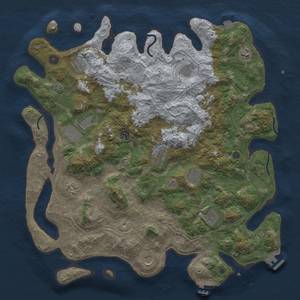 Thumbnail Rust Map: Procedural Map, Size: 4500, Seed: 274072921, 19 Monuments