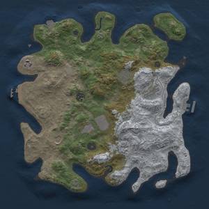 Thumbnail Rust Map: Procedural Map, Size: 3600, Seed: 1755264882, 16 Monuments