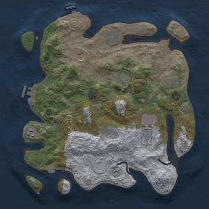 Thumbnail Rust Map: Procedural Map, Size: 3500, Seed: 1951251580, 16 Monuments