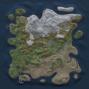 Thumbnail Rust Map: Procedural Map, Size: 3750, Seed: 75800500, 17 Monuments