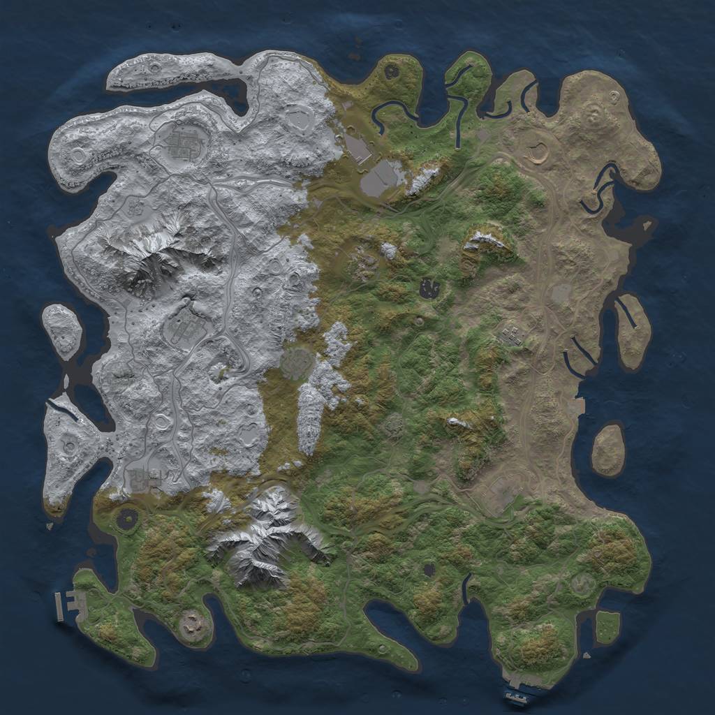 Rust Map: Procedural Map, Size: 5000, Seed: 16904, 19 Monuments