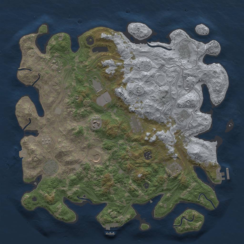 Rust Map: Procedural Map, Size: 4250, Seed: 1761681309, 19 Monuments