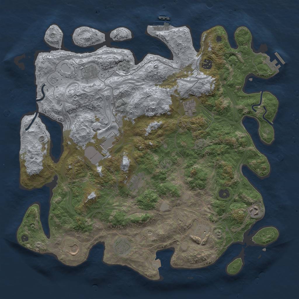 Rust Map: Procedural Map, Size: 4250, Seed: 12340, 18 Monuments