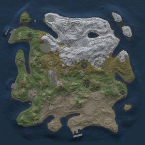 Thumbnail Rust Map: Procedural Map, Size: 3250, Seed: 17357076, 15 Monuments