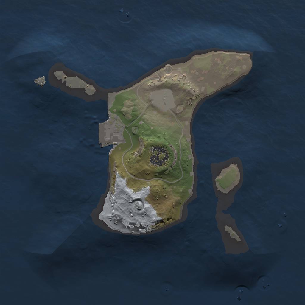 Rust Map: Procedural Map, Size: 1500, Seed: 413245, 3 Monuments