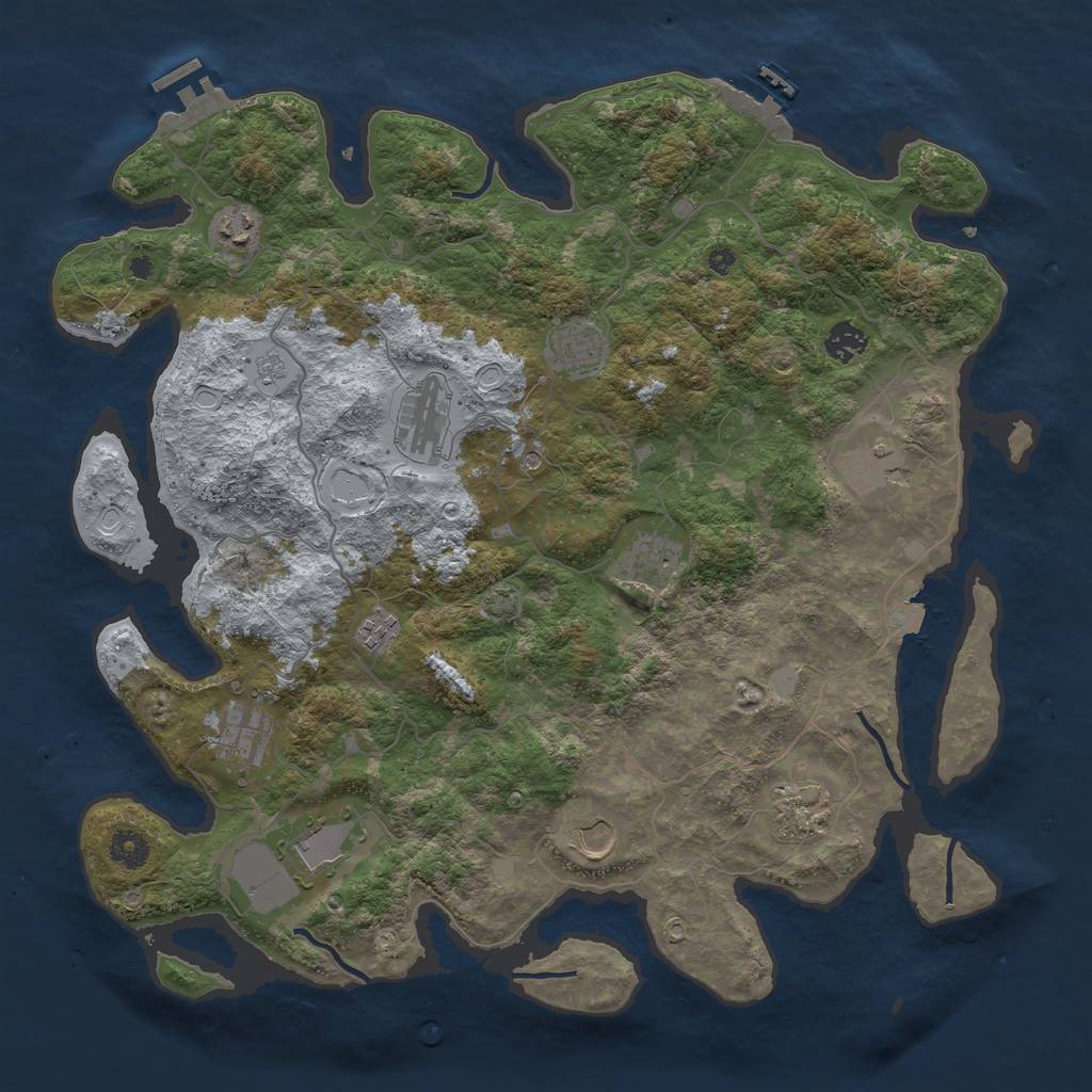 Rust Map: Procedural Map, Size: 4141, Seed: 8008135, 19 Monuments