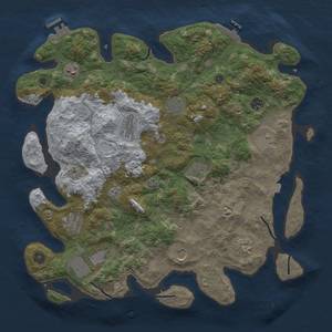 Thumbnail Rust Map: Procedural Map, Size: 4141, Seed: 8008135, 19 Monuments