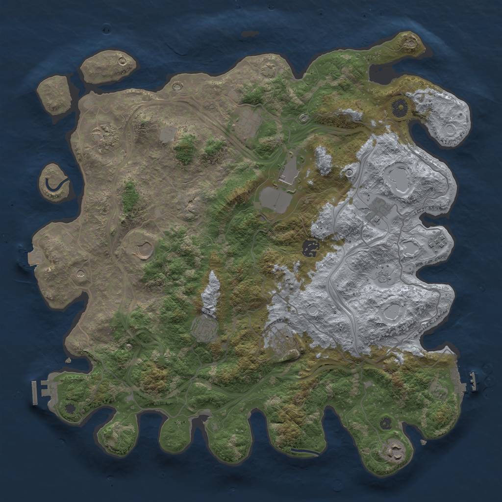 Rust Map: Procedural Map, Size: 4250, Seed: 871177056, 18 Monuments