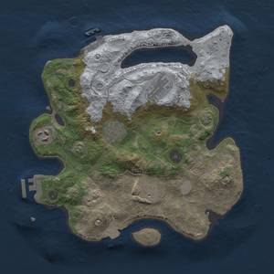 Thumbnail Rust Map: Procedural Map, Size: 3000, Seed: 506265306, 12 Monuments