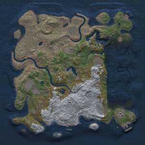 Thumbnail Rust Map: Procedural Map, Size: 4000, Seed: 1618777123, 16 Monuments