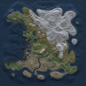 Thumbnail Rust Map: Procedural Map, Size: 3500, Seed: 669425696, 14 Monuments