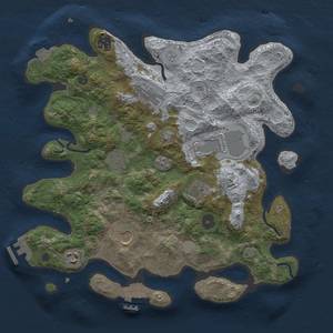 Thumbnail Rust Map: Procedural Map, Size: 3500, Seed: 669425696, 16 Monuments