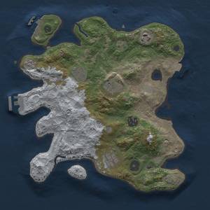 Thumbnail Rust Map: Procedural Map, Size: 3000, Seed: 639626, 14 Monuments