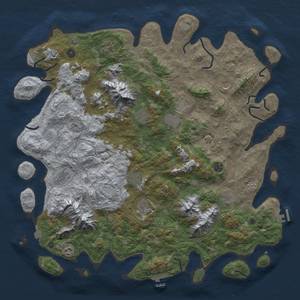 Thumbnail Rust Map: Procedural Map, Size: 5000, Seed: 14092024, 19 Monuments