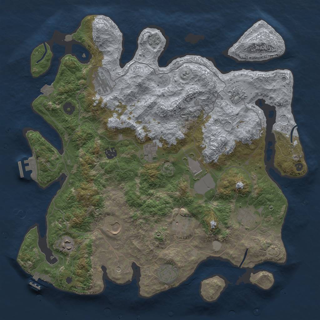 Rust Map: Procedural Map, Size: 4000, Seed: 359462049, 19 Monuments