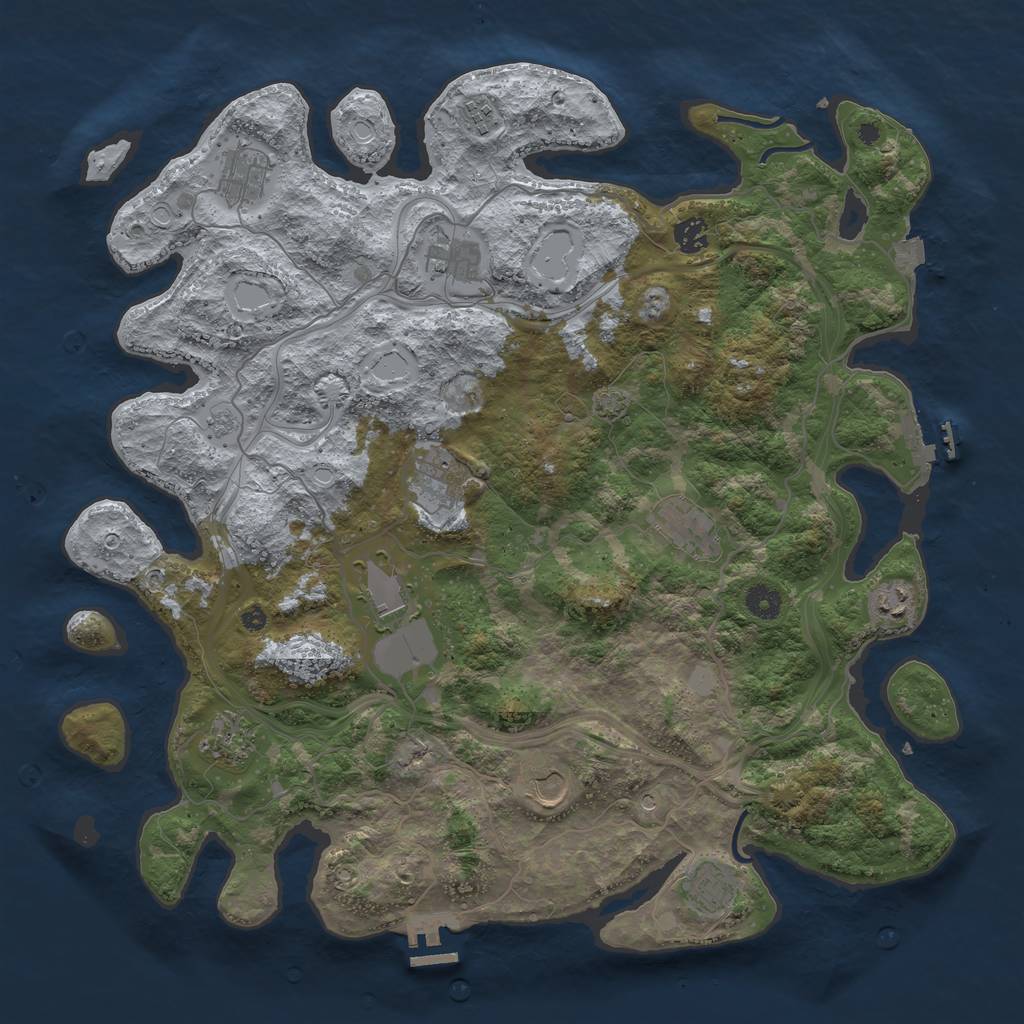 Rust Map: Procedural Map, Size: 4300, Seed: 1948162333, 19 Monuments