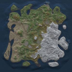 Thumbnail Rust Map: Procedural Map, Size: 4000, Seed: 1365789471, 18 Monuments