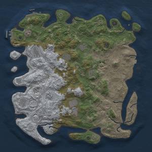 Thumbnail Rust Map: Procedural Map, Size: 4500, Seed: 1962496334, 19 Monuments