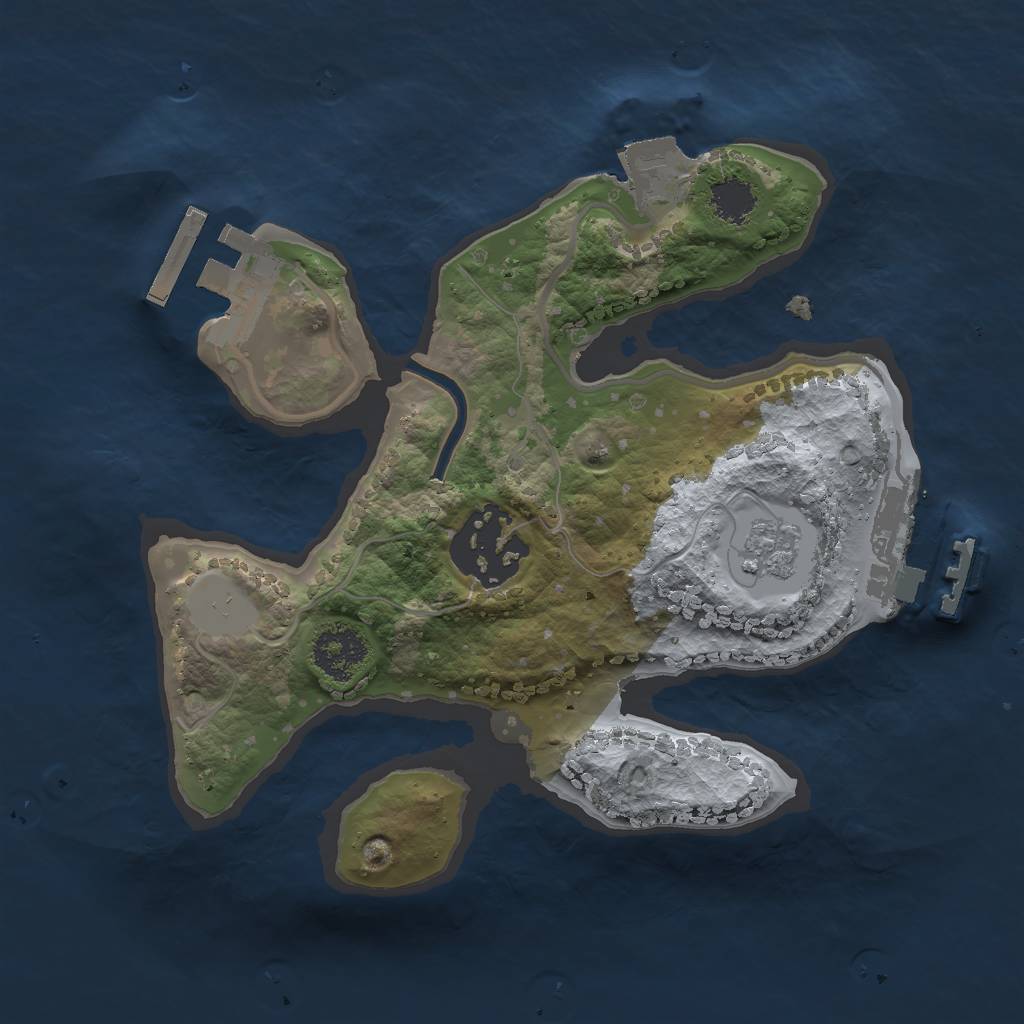 Rust Map: Procedural Map, Size: 2000, Seed: 1793380066, 7 Monuments