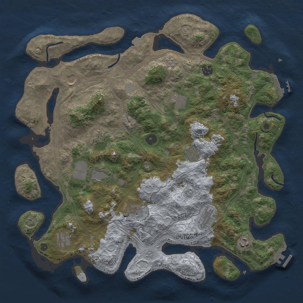 Rust Map: Procedural Map, Size: 4250, Seed: 169532089, 19 Monuments