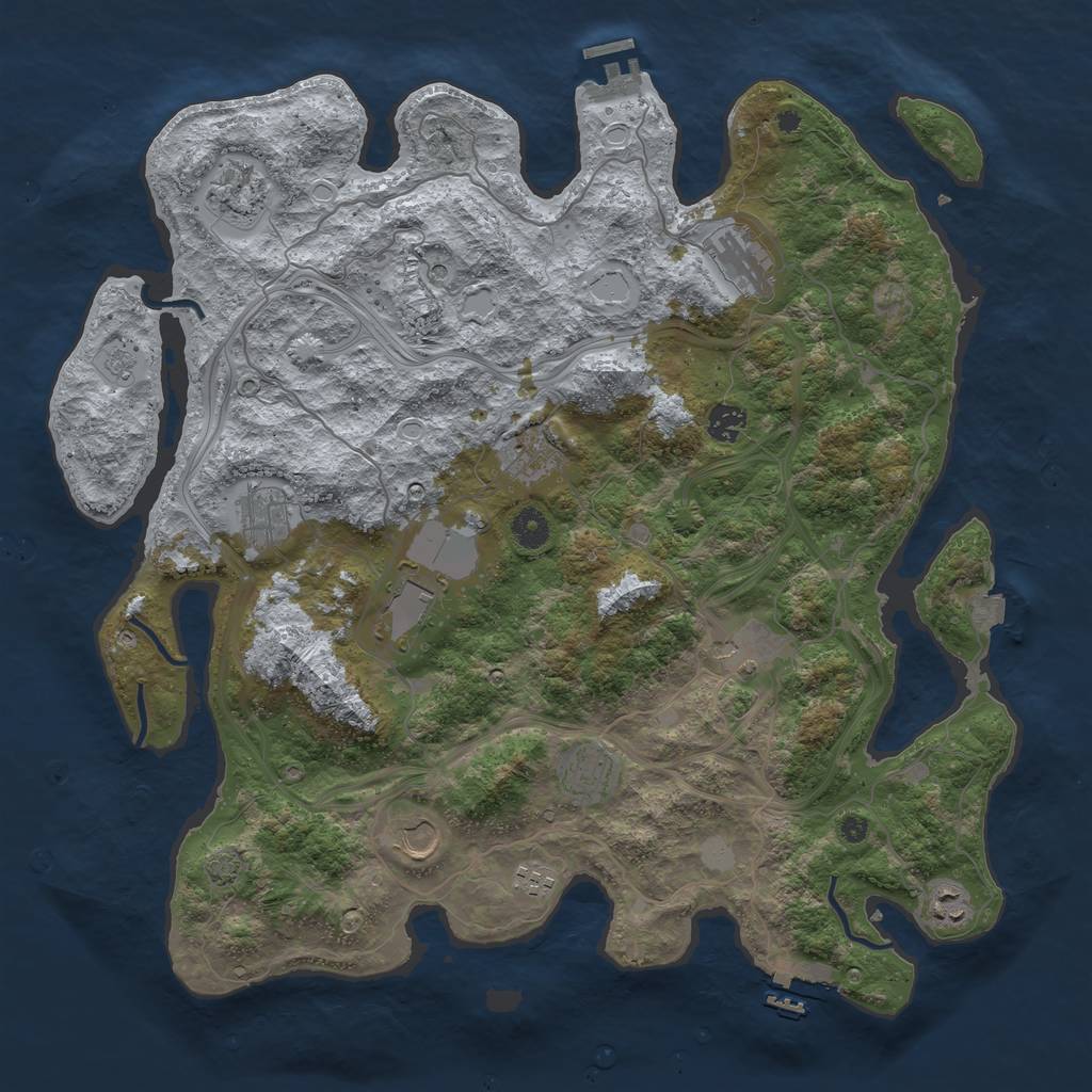 Rust Map: Procedural Map, Size: 4250, Seed: 10172, 19 Monuments