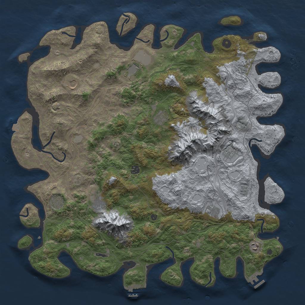 Rust Map: Procedural Map, Size: 5000, Seed: 46759039, 19 Monuments