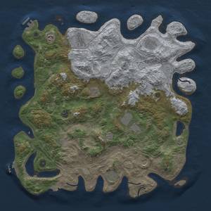 Thumbnail Rust Map: Procedural Map, Size: 4500, Seed: 2121, 19 Monuments