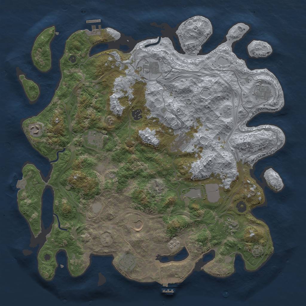 Rust Map: Procedural Map, Size: 4250, Seed: 94364490, 19 Monuments