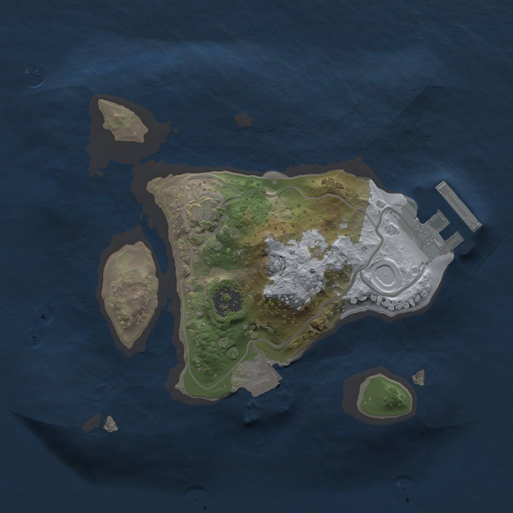 Rust Map: Procedural Map, Size: 1750, Seed: 32424323, 5 Monuments