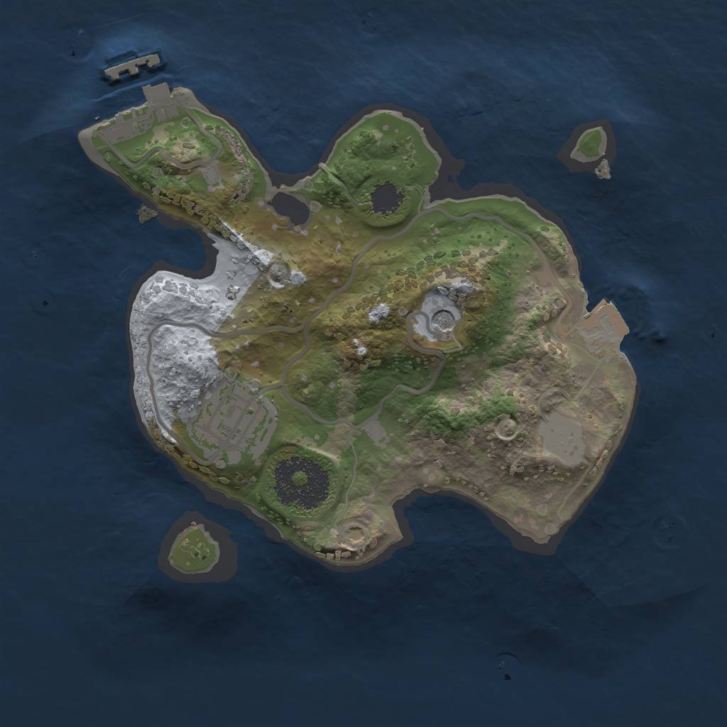 Rust Map: Procedural Map, Size: 2000, Seed: 996798986, 6 Monuments