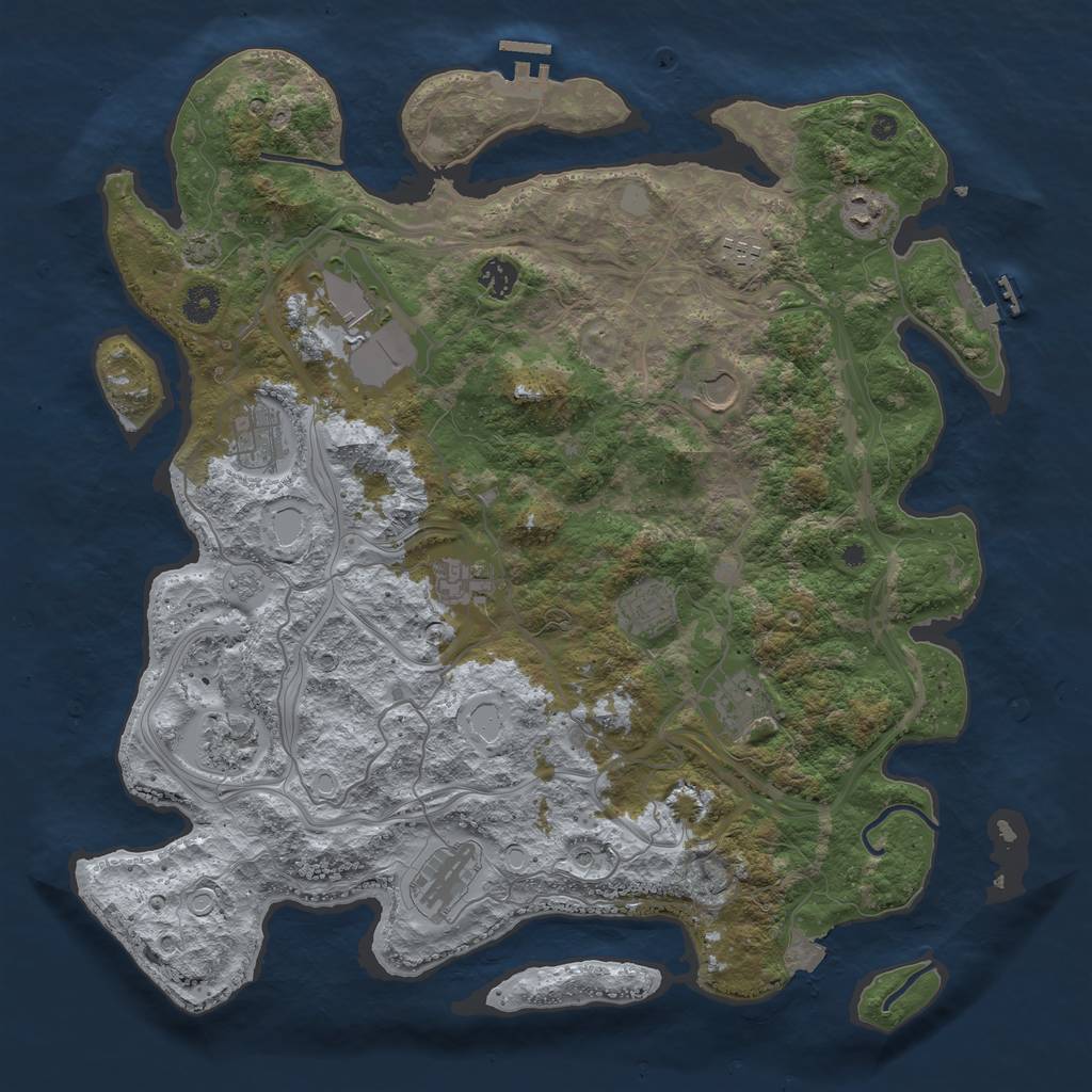 Rust Map: Procedural Map, Size: 4250, Seed: 234784, 19 Monuments