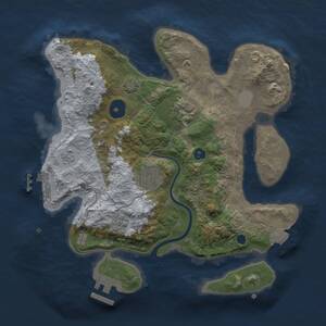 Thumbnail Rust Map: Procedural Map, Size: 2750, Seed: 1274929222, 8 Monuments
