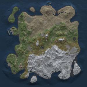 Thumbnail Rust Map: Procedural Map, Size: 3750, Seed: 1231330680, 17 Monuments