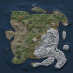 Thumbnail Rust Map: Procedural Map, Size: 3500, Seed: 12503, 15 Monuments