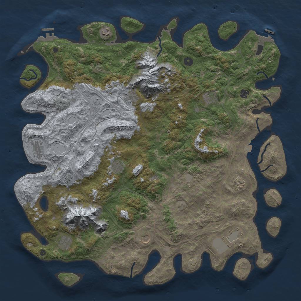 Rust Map: Procedural Map, Size: 5000, Seed: 1546297859, 19 Monuments